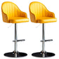 Industrial Metal Counter Height Stools Back Bar Stool for Living Room Yellow Silver 2 Piece Set Clearhalo 'Bar Furniture' 'Bar Stools' 'bar_stools' 'furn' 'furn_bar_stools' 'Furniture' 'Kitchen & Dining Furniture' 6373218