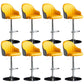 Industrial Metal Counter Height Stools Back Bar Stool for Living Room Yellow-Gray Silver 8 Piece Set Clearhalo 'Bar Furniture' 'Bar Stools' 'bar_stools' 'furn' 'furn_bar_stools' 'Furniture' 'Kitchen & Dining Furniture' 6373236