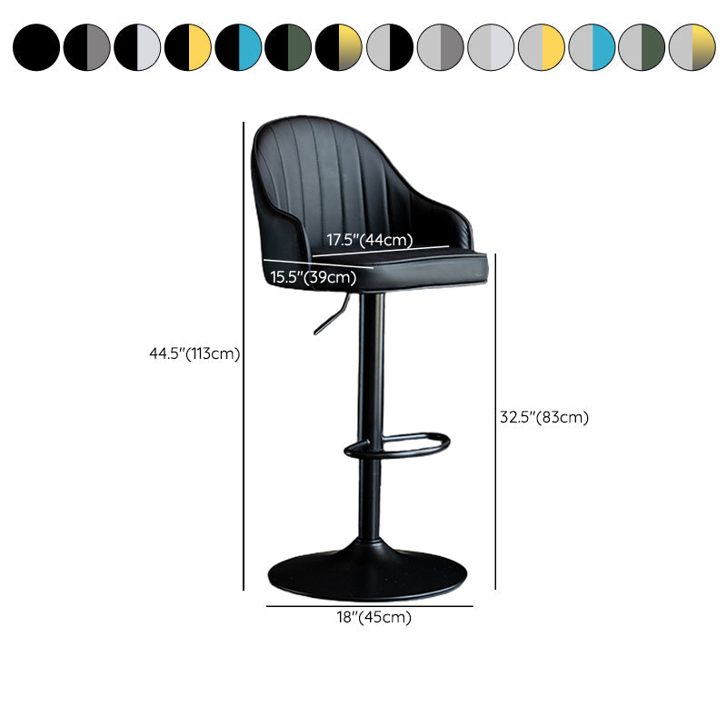 Industrial Metal Counter Height Stools Back Bar Stool for Living Room Clearhalo 'Bar Furniture' 'Bar Stools' 'bar_stools' 'furn' 'furn_bar_stools' 'Furniture' 'Kitchen & Dining Furniture' 6373237