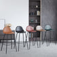 Leather Bar Stool Modern Backrest Counter Stool for Bristol with Metal Base Clearhalo 'Bar Furniture' 'Bar Stools' 'bar_stools' 'furn' 'furn_bar_stools' 'Furniture' 'Kitchen & Dining Furniture' 6373238
