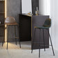 Leather Bar Stool Modern Backrest Counter Stool for Bristol with Metal Base Clearhalo 'Bar Furniture' 'Bar Stools' 'bar_stools' 'furn' 'furn_bar_stools' 'Furniture' 'Kitchen & Dining Furniture' 6373241