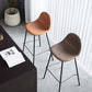Leather Bar Stool Modern Backrest Counter Stool for Bristol with Metal Base Clearhalo 'Bar Furniture' 'Bar Stools' 'bar_stools' 'furn' 'furn_bar_stools' 'Furniture' 'Kitchen & Dining Furniture' 6373245