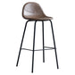 Leather Bar Stool Modern Backrest Counter Stool for Bristol with Metal Base Clearhalo 'Bar Furniture' 'Bar Stools' 'bar_stools' 'furn' 'furn_bar_stools' 'Furniture' 'Kitchen & Dining Furniture' 6373246