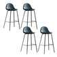 Leather Bar Stool Modern Backrest Counter Stool for Bristol with Metal Base Green 4 Piece Set Bar Stool(30"H) Clearhalo 'Bar Furniture' 'Bar Stools' 'bar_stools' 'furn' 'furn_bar_stools' 'Furniture' 'Kitchen & Dining Furniture' 6373253