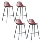 Leather Bar Stool Modern Backrest Counter Stool for Bristol with Metal Base Red 4 Piece Set Bar Stool(30"H) Clearhalo 'Bar Furniture' 'Bar Stools' 'bar_stools' 'furn' 'furn_bar_stools' 'Furniture' 'Kitchen & Dining Furniture' 6373284
