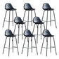 Leather Bar Stool Modern Backrest Counter Stool for Bristol with Metal Base Black 8 Piece Set Bar Stool(30"H) Clearhalo 'Bar Furniture' 'Bar Stools' 'bar_stools' 'furn' 'furn_bar_stools' 'Furniture' 'Kitchen & Dining Furniture' 6373296