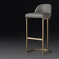 Contemporary Armless Dining Stools Metal Bar Stools with Footrest