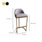 Contemporary Armless Dining Stools Metal Bar Stools with Footrest