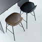 Taburete de bar sin brazos de cuero, taburete moderno con respaldo para comedor