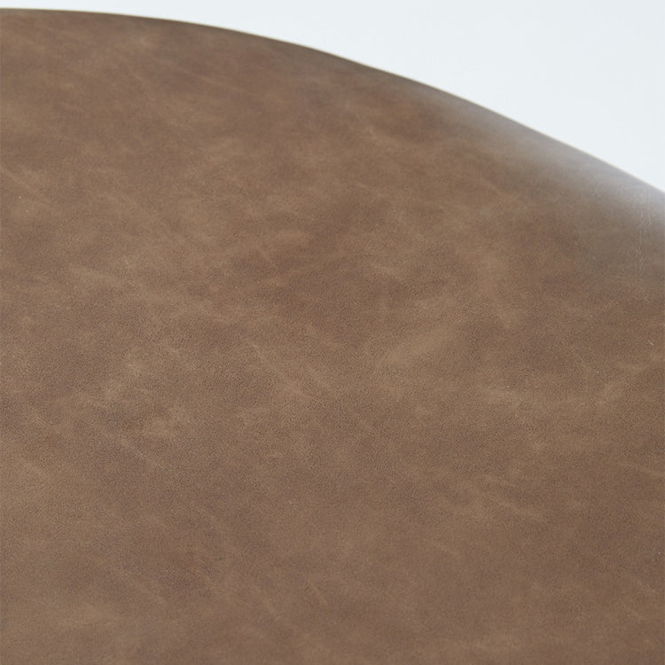 Taburete de bar sin brazos de cuero, taburete moderno con respaldo para comedor