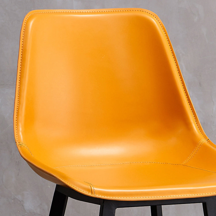 Leather Bar Stool Modern Backrest Counter Stool for Dining Room Clearhalo 'Bar Furniture' 'Bar Stools' 'bar_stools' 'furn' 'furn_bar_stools' 'Furniture' 'Kitchen & Dining Furniture' 6373435
