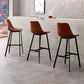 Leather Bar Stool Modern Backrest Counter Stool for Dining Room Clearhalo 'Bar Furniture' 'Bar Stools' 'bar_stools' 'furn' 'furn_bar_stools' 'Furniture' 'Kitchen & Dining Furniture' 6373444