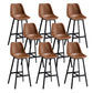 Leather Bar Stool Modern Backrest Counter Stool for Dining Room Khaki 8 Piece Set Bar Stool(30"H) Clearhalo 'Bar Furniture' 'Bar Stools' 'bar_stools' 'furn' 'furn_bar_stools' 'Furniture' 'Kitchen & Dining Furniture' 6373454