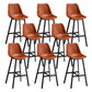 Leather Bar Stool Modern Backrest Counter Stool for Dining Room Brown 8 Piece Set Bar Stool(30"H) Clearhalo 'Bar Furniture' 'Bar Stools' 'bar_stools' 'furn' 'furn_bar_stools' 'Furniture' 'Kitchen & Dining Furniture' 6373474