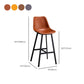 Leather Bar Stool Modern Backrest Counter Stool for Dining Room Clearhalo 'Bar Furniture' 'Bar Stools' 'bar_stools' 'furn' 'furn_bar_stools' 'Furniture' 'Kitchen & Dining Furniture' 6373476
