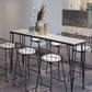 Black Metal Base Dining Stools Contemporary Round Bar Stools with Footrest Clearhalo 'Bar Furniture' 'Bar Stools' 'bar_stools' 'furn' 'furn_bar_stools' 'Furniture' 'Kitchen & Dining Furniture' 6373482