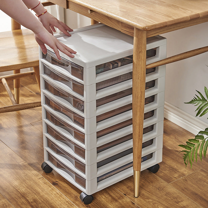 Zeitgenössische Schubladen Kabinett Castors Cabinet für Zuhause oder Büro
