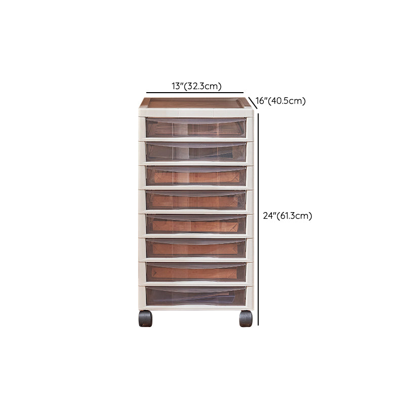 Zeitgenössische Schubladen Kabinett Castors Cabinet für Zuhause oder Büro