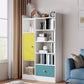 Contemporary Vertical Open Shelf Bookcase Engineered Wood Home Book Shelf with Shelves 24.8"L x 9.4"W x 47.2"H White 1 Clearhalo 'Bookcases' 'furn' 'furn_bookcases' 'Furniture' 'Office Furniture' 6373635