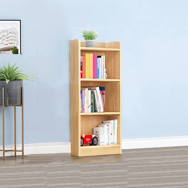 Modern Floor Vertical Bookshelf Brown Closed Back Wooden Shelf Bookcase for Bedroom 13"L x 9.4"W x 44.5"H Cabinet Not Included Clearhalo 'Bookcases' 'furn' 'furn_bookcases' 'Furniture' 'Office Furniture' 6373655
