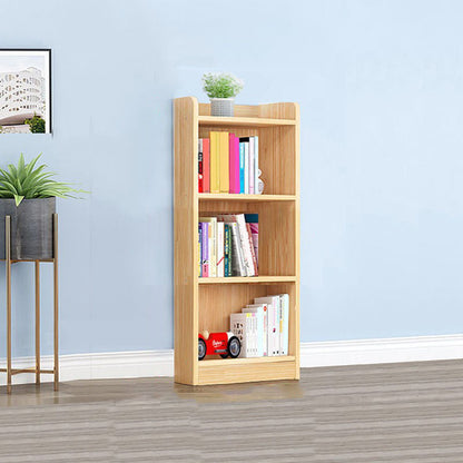 Modern Floor Vertical Bookshelf Brown Closed Back Wooden Shelf Bookcase for Bedroom 13"L x 9.4"W x 44.5"H Cabinet Not Included Clearhalo 'Bookcases' 'furn' 'furn_bookcases' 'Furniture' 'Office Furniture' 6373655