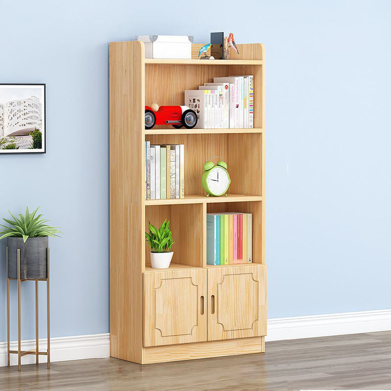 Modern Floor Vertical Bookshelf Brown Closed Back Wooden Shelf Bookcase for Bedroom 23.6"L x 9.4"W x 57.1"H 1 Clearhalo 'Bookcases' 'furn' 'furn_bookcases' 'Furniture' 'Office Furniture' 6373660