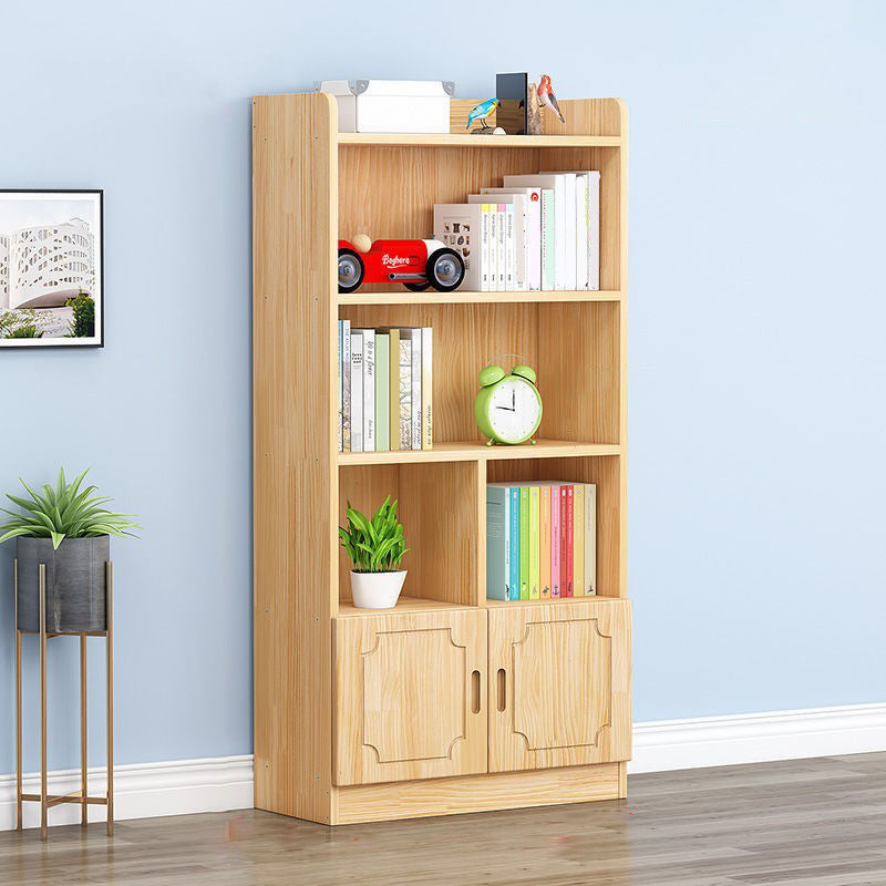 Modern Floor Vertical Bookshelf Brown Closed Back Wooden Shelf Bookcase for Bedroom 27.6"L x 9.4"W x 57.1"H 1 Clearhalo 'Bookcases' 'furn' 'furn_bookcases' 'Furniture' 'Office Furniture' 6373661