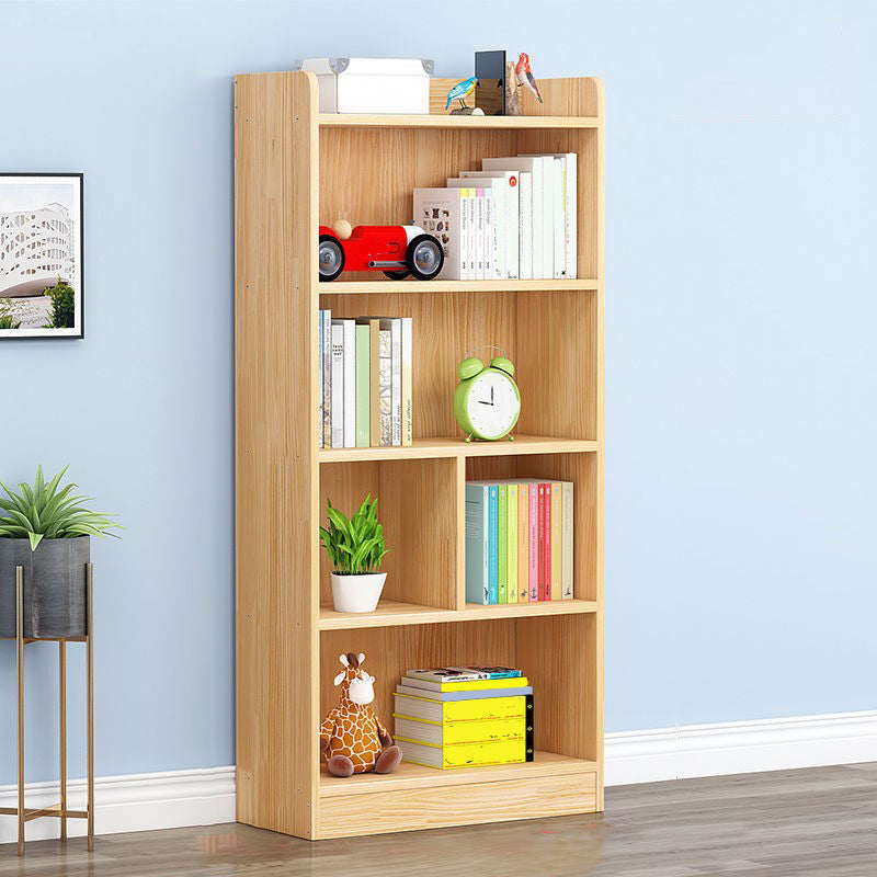Modern Floor Vertical Bookshelf Brown Closed Back Wooden Shelf Bookcase for Bedroom 23.6"L x 9.4"W x 57.1"H Cabinet Not Included Clearhalo 'Bookcases' 'furn' 'furn_bookcases' 'Furniture' 'Office Furniture' 6373665