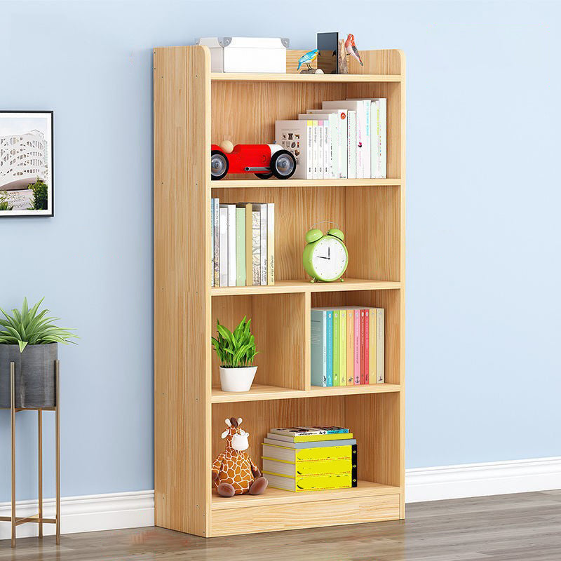 Modern Floor Vertical Bookshelf Brown Closed Back Wooden Shelf Bookcase for Bedroom 27.6"L x 9.4"W x 57.1"H Cabinet Not Included Clearhalo 'Bookcases' 'furn' 'furn_bookcases' 'Furniture' 'Office Furniture' 6373668