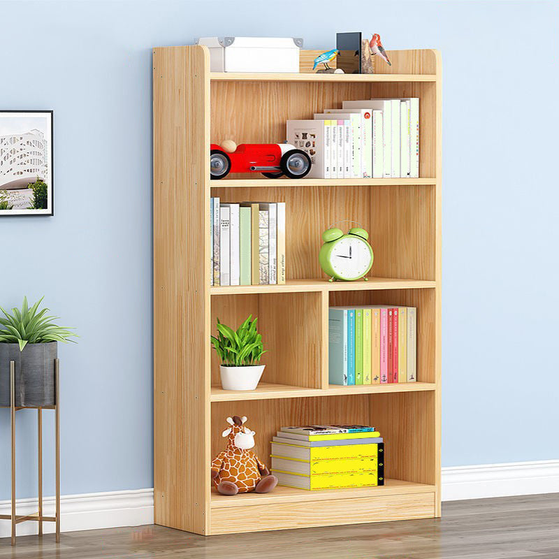 Modern Floor Vertical Bookshelf Brown Closed Back Wooden Shelf Bookcase for Bedroom 31.5"L x 9.4"W x 57.1"H Cabinet Not Included Clearhalo 'Bookcases' 'furn' 'furn_bookcases' 'Furniture' 'Office Furniture' 6373670