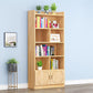 Modern Floor Vertical Bookshelf Brown Closed Back Wooden Shelf Bookcase for Bedroom 31.5"L x 9.4"W x 69.3"H 1 Clearhalo 'Bookcases' 'furn' 'furn_bookcases' 'Furniture' 'Office Furniture' 6373672