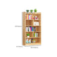 Modern Floor Vertical Bookshelf Brown Closed Back Wooden Shelf Bookcase for Bedroom Clearhalo 'Bookcases' 'furn' 'furn_bookcases' 'Furniture' 'Office Furniture' 6373693