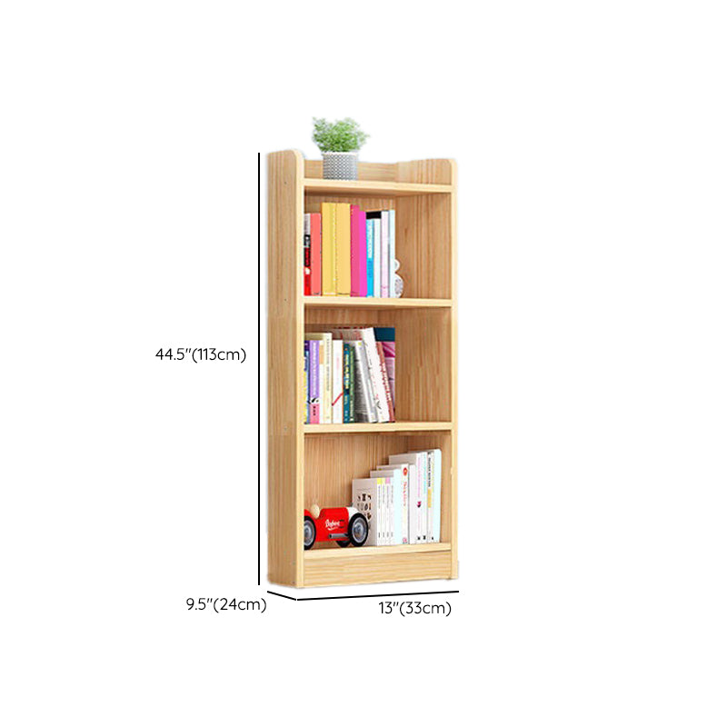 Modern Floor Vertical Bookshelf Brown Closed Back Wooden Shelf Bookcase for Bedroom Clearhalo 'Bookcases' 'furn' 'furn_bookcases' 'Furniture' 'Office Furniture' 6373694