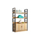 Estantería abierta moderna estantería de madera de ingeniería con puertas para la sala de estudio