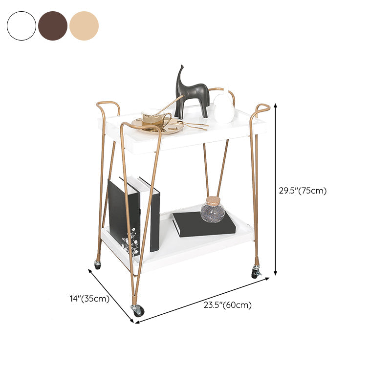 Modern Style Wood Prep Table 29.53"H Rolling Prep Table for Home Use