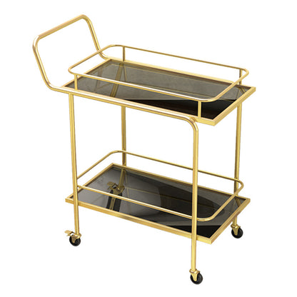 Contemporary 31.5"H Prep Table Rectangular Metal Rolling Prep Table for Dining Room Black Clearhalo 'furn' 'furn_kitchen_islands_carts' 'Furniture' 'Kitchen & Dining Furniture' 'Kitchen Islands & Carts' 'kitchen_islands_carts' 6375861