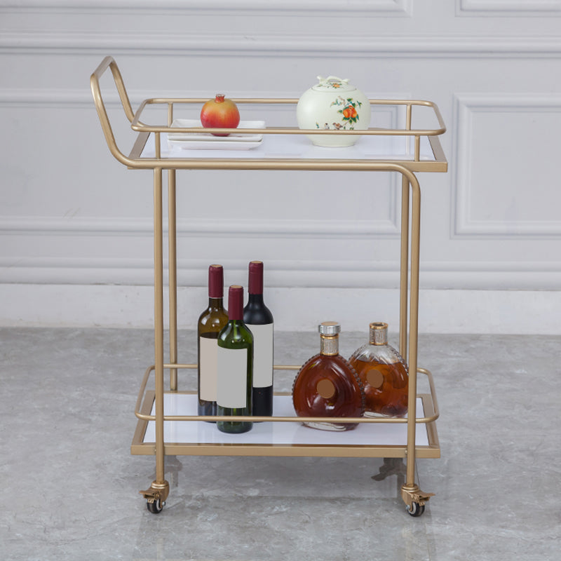 Contemporary 31.5"H Prep Table Rectangular Metal Rolling Prep Table for Dining Room Clearhalo 'furn' 'furn_kitchen_islands_carts' 'Furniture' 'Kitchen & Dining Furniture' 'Kitchen Islands & Carts' 'kitchen_islands_carts' 6375863