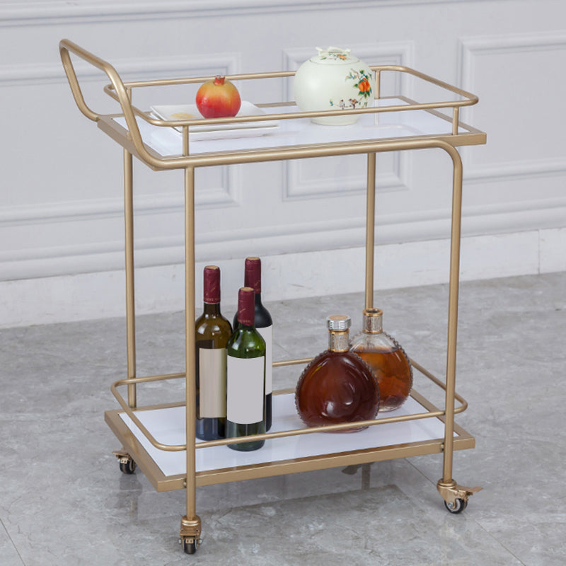 Contemporary 31.5"H Prep Table Rectangular Metal Rolling Prep Table for Dining Room Clearhalo 'furn' 'furn_kitchen_islands_carts' 'Furniture' 'Kitchen & Dining Furniture' 'Kitchen Islands & Carts' 'kitchen_islands_carts' 6375871