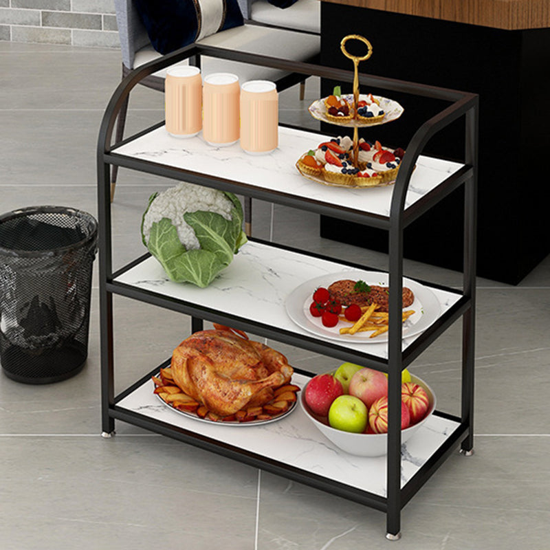 23.62"H Rolling Prep Table Modern Style Reclaimed Wood Prep Table for Home Use