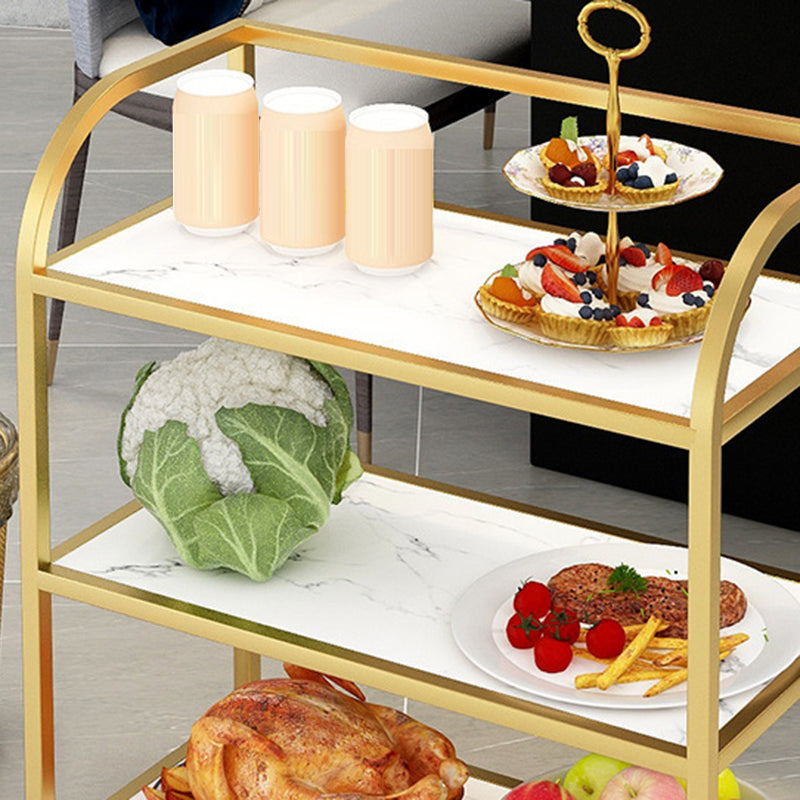 23.62"H Rolling Prep Table Modern Style Reclaimed Wood Prep Table for Home Use