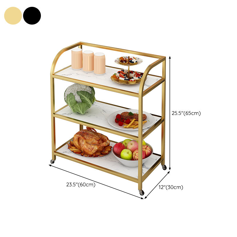 23.62"H Rolling Prep Table Modern Style Reclaimed Wood Prep Table for Home Use