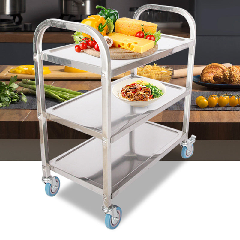 Modern Style Metal Prep Table Rectangular Rolling Prep Table for Dining Room Clearhalo 'furn' 'furn_kitchen_islands_carts' 'Furniture' 'Kitchen & Dining Furniture' 'Kitchen Islands & Carts' 'kitchen_islands_carts' 6375943