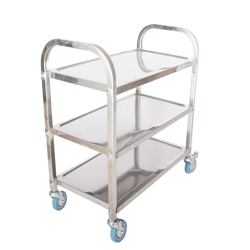 Modern Style Metal Prep Table Rectangular Rolling Prep Table for Dining Room 37"L x 20"W x 37"H Clearhalo 'furn' 'furn_kitchen_islands_carts' 'Furniture' 'Kitchen & Dining Furniture' 'Kitchen Islands & Carts' 'kitchen_islands_carts' 6375944