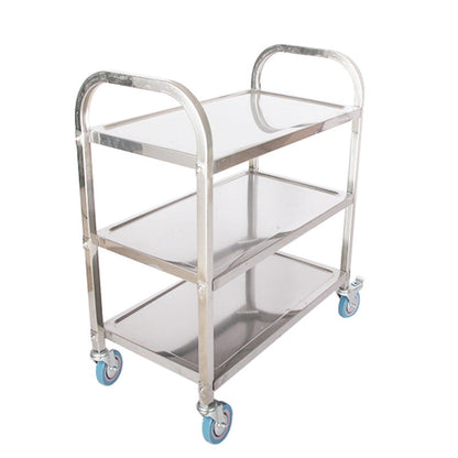 Modern Style Metal Prep Table Rectangular Rolling Prep Table for Dining Room 37"L x 20"W x 37"H Clearhalo 'furn' 'furn_kitchen_islands_carts' 'Furniture' 'Kitchen & Dining Furniture' 'Kitchen Islands & Carts' 'kitchen_islands_carts' 6375944