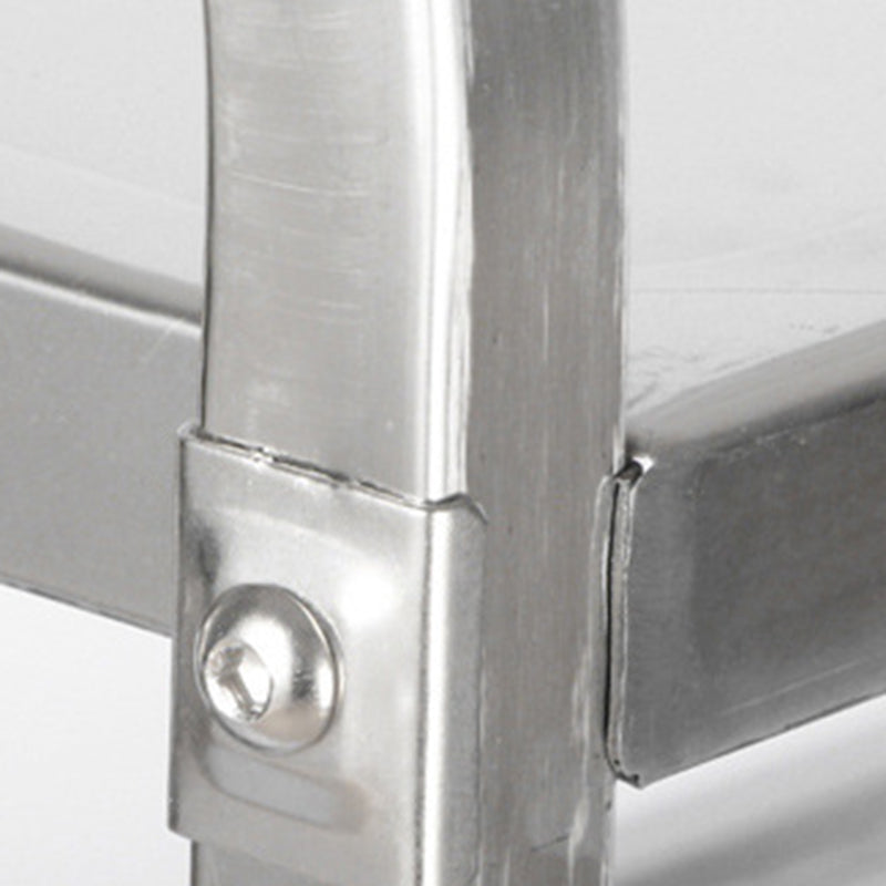 Modern Style Metal Prep Table Rectangular Rolling Prep Table for Dining Room Clearhalo 'furn' 'furn_kitchen_islands_carts' 'Furniture' 'Kitchen & Dining Furniture' 'Kitchen Islands & Carts' 'kitchen_islands_carts' 6375948