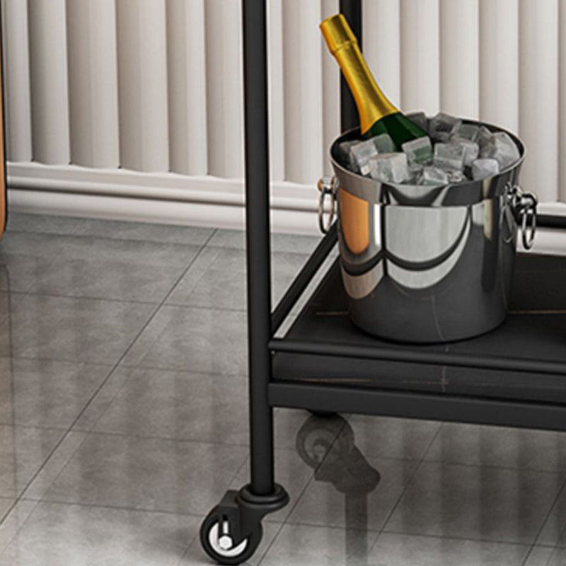 Contemporary Metal Prep Table 29.53"H Rolling Prep Table for Dining Room Clearhalo 'furn' 'furn_kitchen_islands_carts' 'Furniture' 'Kitchen & Dining Furniture' 'Kitchen Islands & Carts' 'kitchen_islands_carts' 6376004