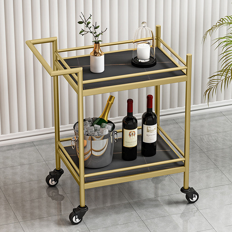 Contemporary Metal Prep Table 29.53"H Rolling Prep Table for Dining Room Clearhalo 'furn' 'furn_kitchen_islands_carts' 'Furniture' 'Kitchen & Dining Furniture' 'Kitchen Islands & Carts' 'kitchen_islands_carts' 6376005