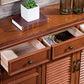 38.18" Tall Wood Rectangular Cabinet 3 - Drawer and 2 - Door Accent Chest Clearhalo 'Cabinets & Chests' 'cabinets_chests' 'furn' 'furn_cabinets_chests' 'Furniture' 'Living Room Furniture' 6376096