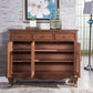 38.18" Tall Wood Rectangular Cabinet 3 - Drawer and 2 - Door Accent Chest Brown Clearhalo 'Cabinets & Chests' 'cabinets_chests' 'furn' 'furn_cabinets_chests' 'Furniture' 'Living Room Furniture' 6376099
