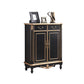 Mid Century Brown 2-Door Cabinet Solid Wood Chest with 2 - Drawer Clearhalo 'Cabinets & Chests' 'cabinets_chests' 'furn' 'furn_cabinets_chests' 'Furniture' 'Living Room Furniture' 6376105